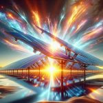 Vibrant, high-definition image of groundbreaking progress in solar energy technology, represented by an abstract concept of a figurative $30 million leap. The scene includes a large, innovative solar panel array in a flat desert environment, under a clear blue sky. Emerging from the solar panels is an ethereal, radiant glow, symbolizing the immense value and potential of these advanced tools. The sun is setting on the horizon, casting a golden light over the scene, reflecting off the panels, and engulfing the image in a sense of hope and innovation for a sustainable future.